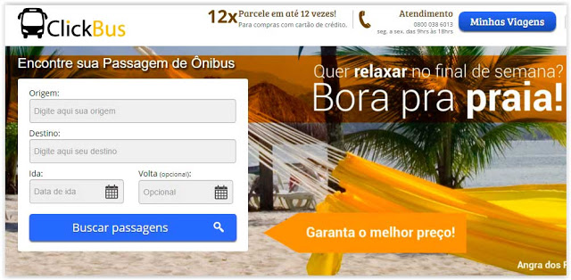 Passagens de ônibus mais baratas para todo Brasil é no ClickBus